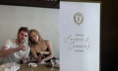 In Photos: Connor McDavid and fiancee Lauren Kyle indulge in gourmet foods sushi pizza, wagyu tartar as part of wedding tasting