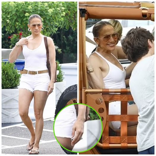 Jennifer Lopez Is Still Wearing Her Wedding Ring While Enjoying A Day Out In The Hamptons Amid Divorce Rumors With Ben Affleck! (Full story in comments 👇👇)