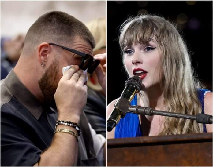 Travis Kelce in tears as his eye balls almost popped out and Finally RESPONDS to Allegations of CHEATING on Taylor Swift…