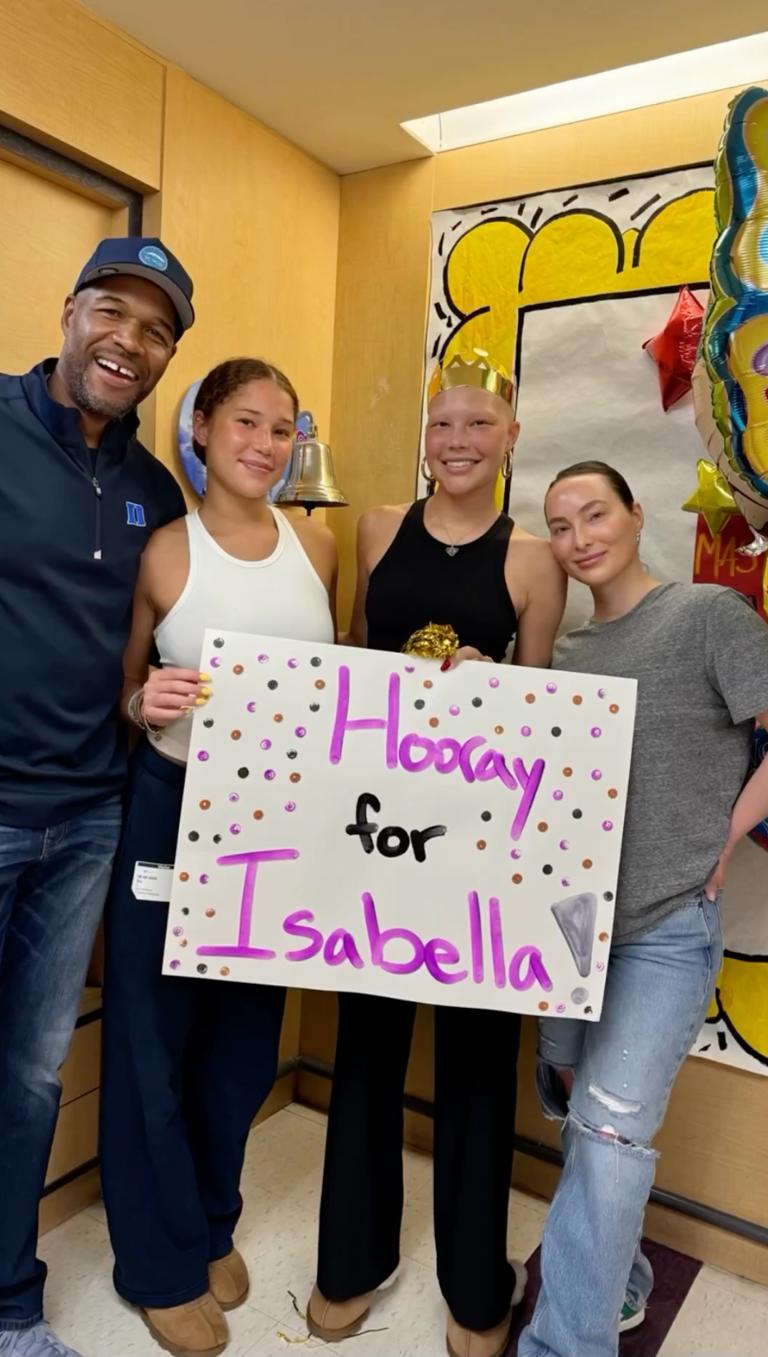 Michael Strahan celebrates ‘superwoman’ daughter Isabella ending chemotherapy: ‘I am one proud dad’